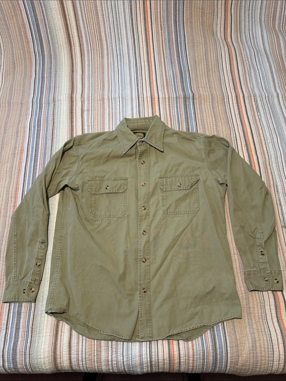 Cabela's Olive Green Casual Button-Down Shirt